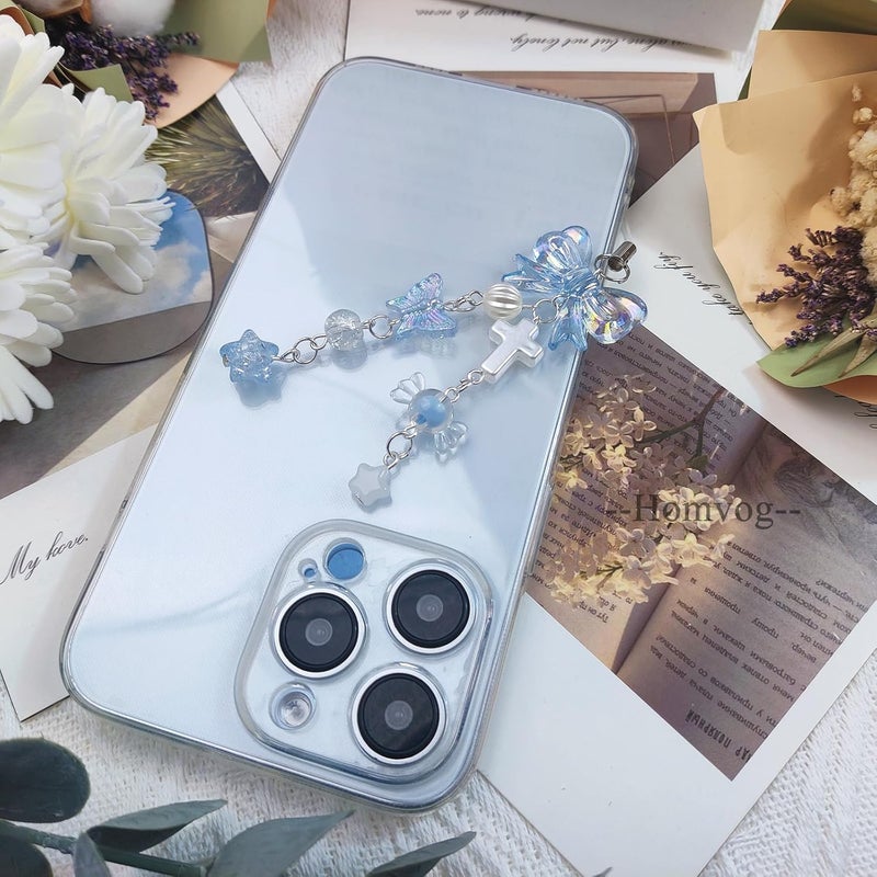 cioatu 1-4PCS Cute Phone Charms Aesthetic Y2K Cell Phone Charms Strap Strawberry Butterfly Star PhoneCharm Y2K Accessories for Bag Keychain Airpods Camera Pendants Decor - Image 5